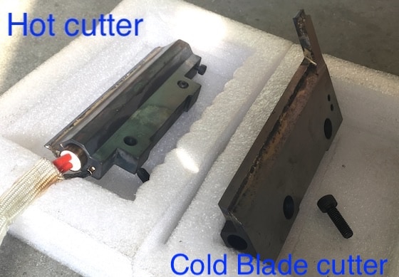 hot cold cutter for label machine