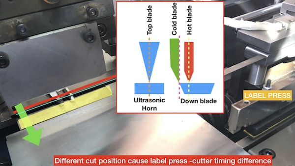 different cutter for label cut and fold machine